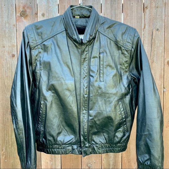 Vintage 70s Wilson’s Leather Bomber Jacket Size 42 - Picture 1 of 8